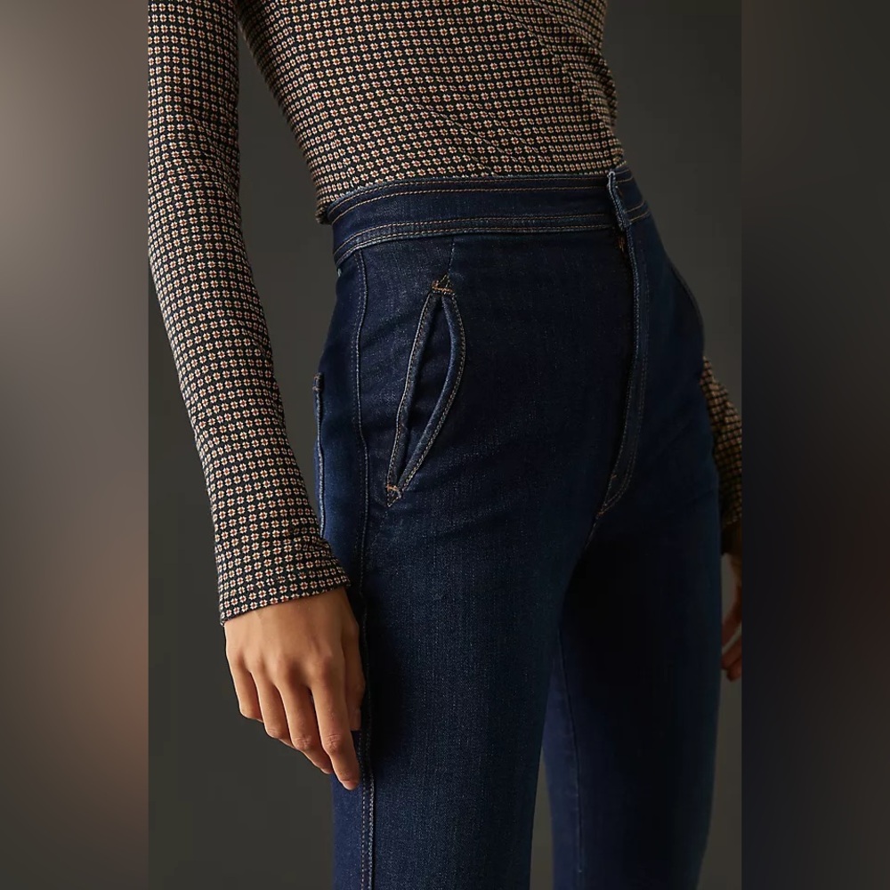 MOTHER The High-Waisted Smokin’ Double-Welt Heel Jeans 25 - Picture 2 of 11
